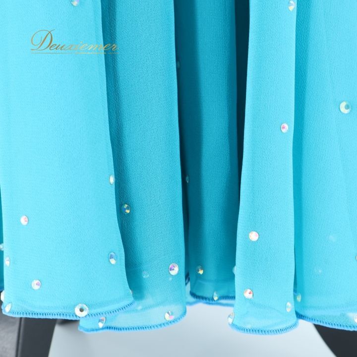 Chacott 美品! 水色 社交ダンスドレス 社交ダンス 衣装 チャコット Chacott スタンダード スタンダード
