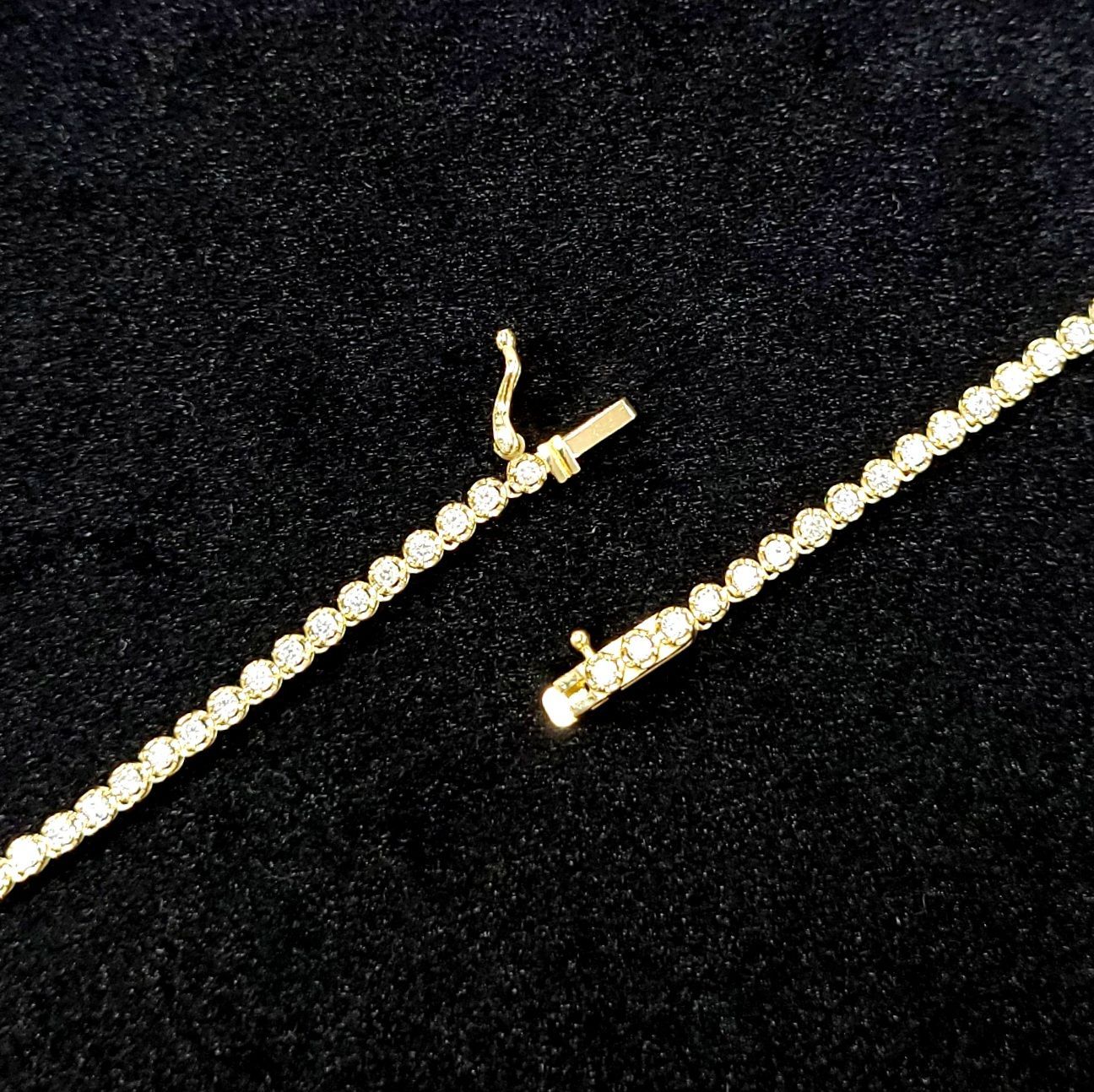 永遠の輝き 3ct ダイヤモンド K18 テニス ネックレス 鑑別書付 - メルカリ