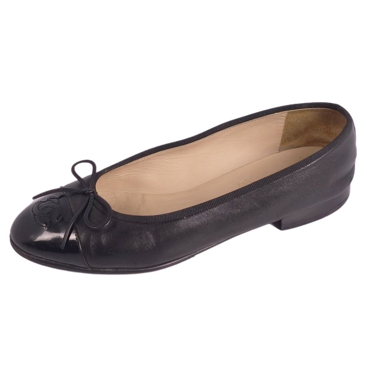 シャネル CHANEL パンプス A02819 フラットパンプス バレエシューズ 