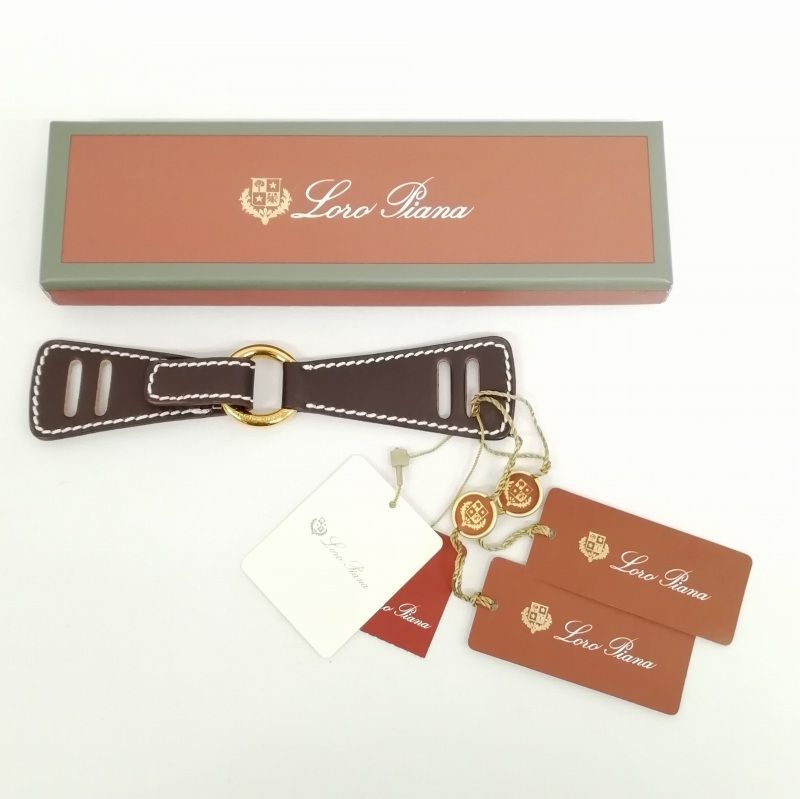ロロピアーナ Loro Piana スカーフベルト用 レザーバックル ブラウン ゴールド金具 - メルカリ