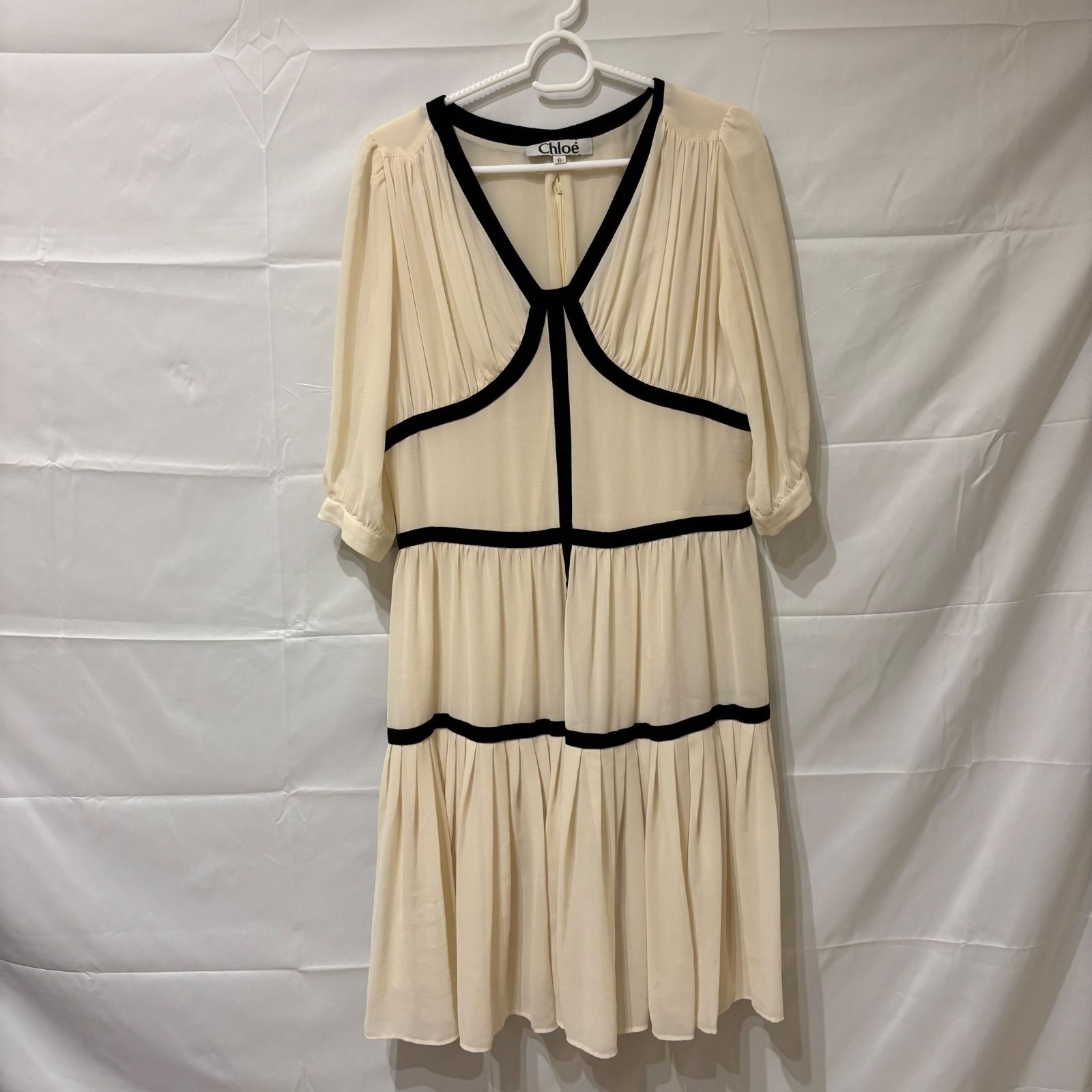 Chloe ワンピース CHLOE（クロエ）五分袖ワンピース&フレアジャケット-ドレス