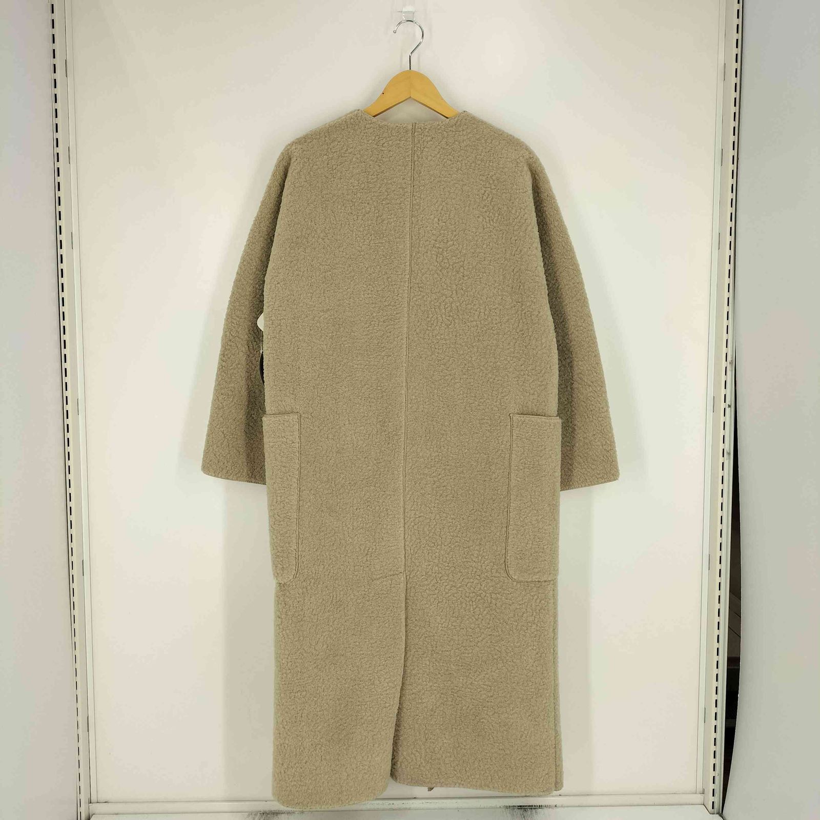 トゥデイフル TODAYFUL Collarless Boa Coat カラーレス