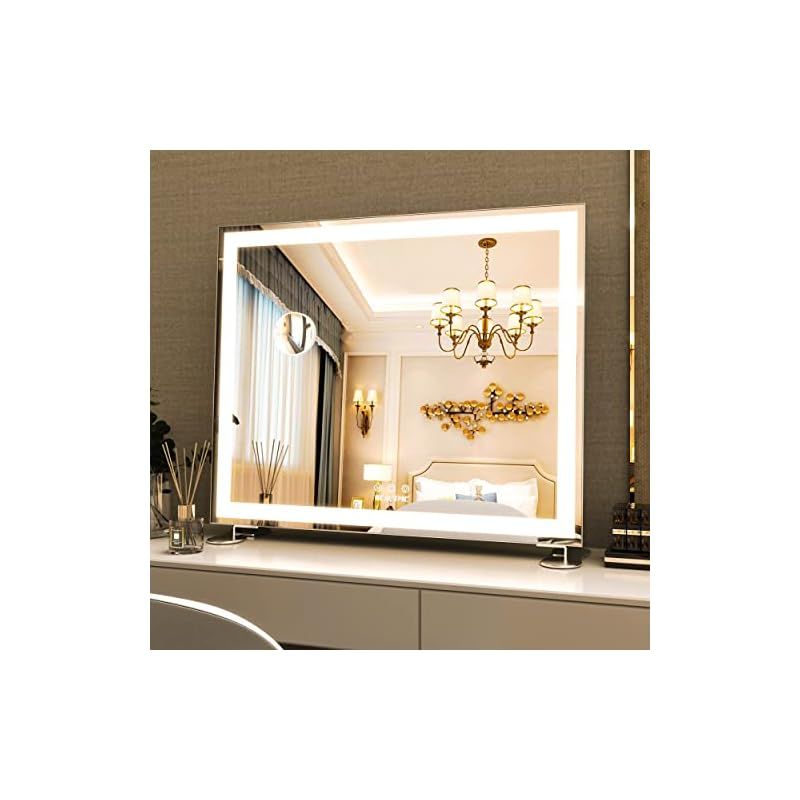 ANYHI 女優ミラー ハリウッドミラー ミラー(56.2x72cm,シルバー) Amazon.co.jp: ANYHI 女優ミラー 卓上 人気 ハリウッドミラー ライト