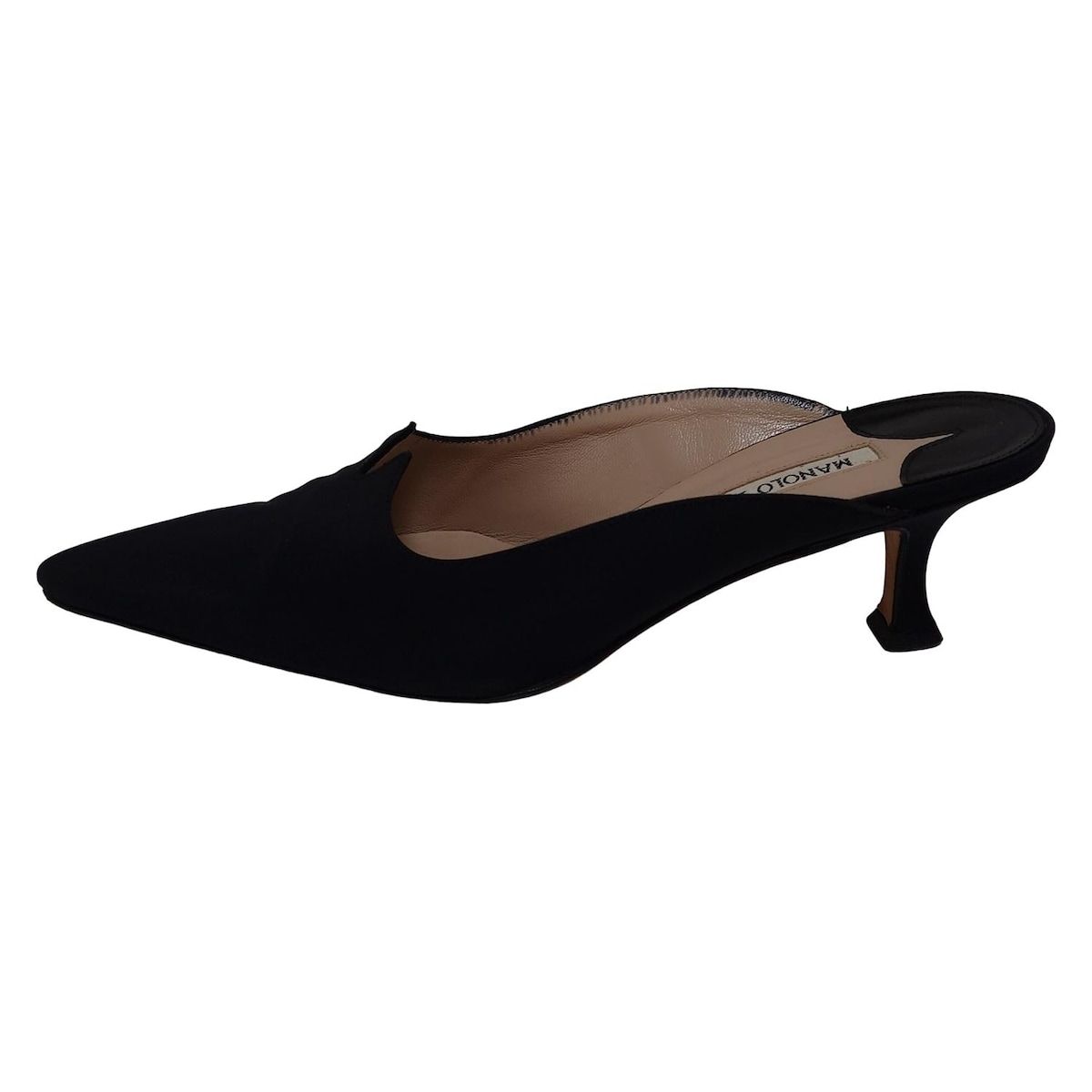 MANOLO BLAHNIK マノロブラニク ミュール 37 レディース - 黒