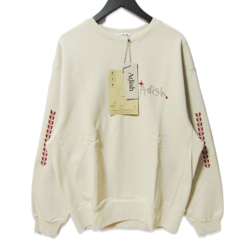 abel bonding sweat クルーネック　アベル　スエット　ベージュ 未使用 Adish アディッシュ TATREEZ LOGO CREWNECK SWEAT