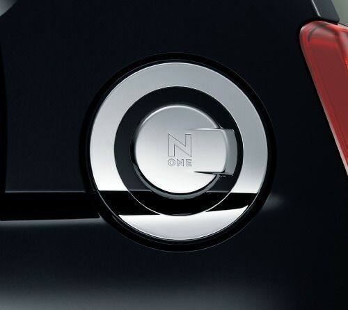 HONDA ホンダ NONE N-ONE エヌワン ホンダ純正 フューエルリッドガーニッシュ（クロームメッキ×ブラック塗装） 2015.7～次モデル 08F59-T4G-000