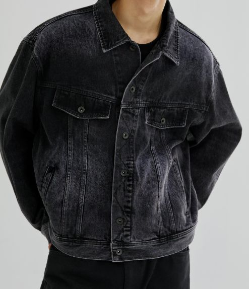 BRANDED ブラックデニム トラッカー デニムジャケット XL - メルカリ