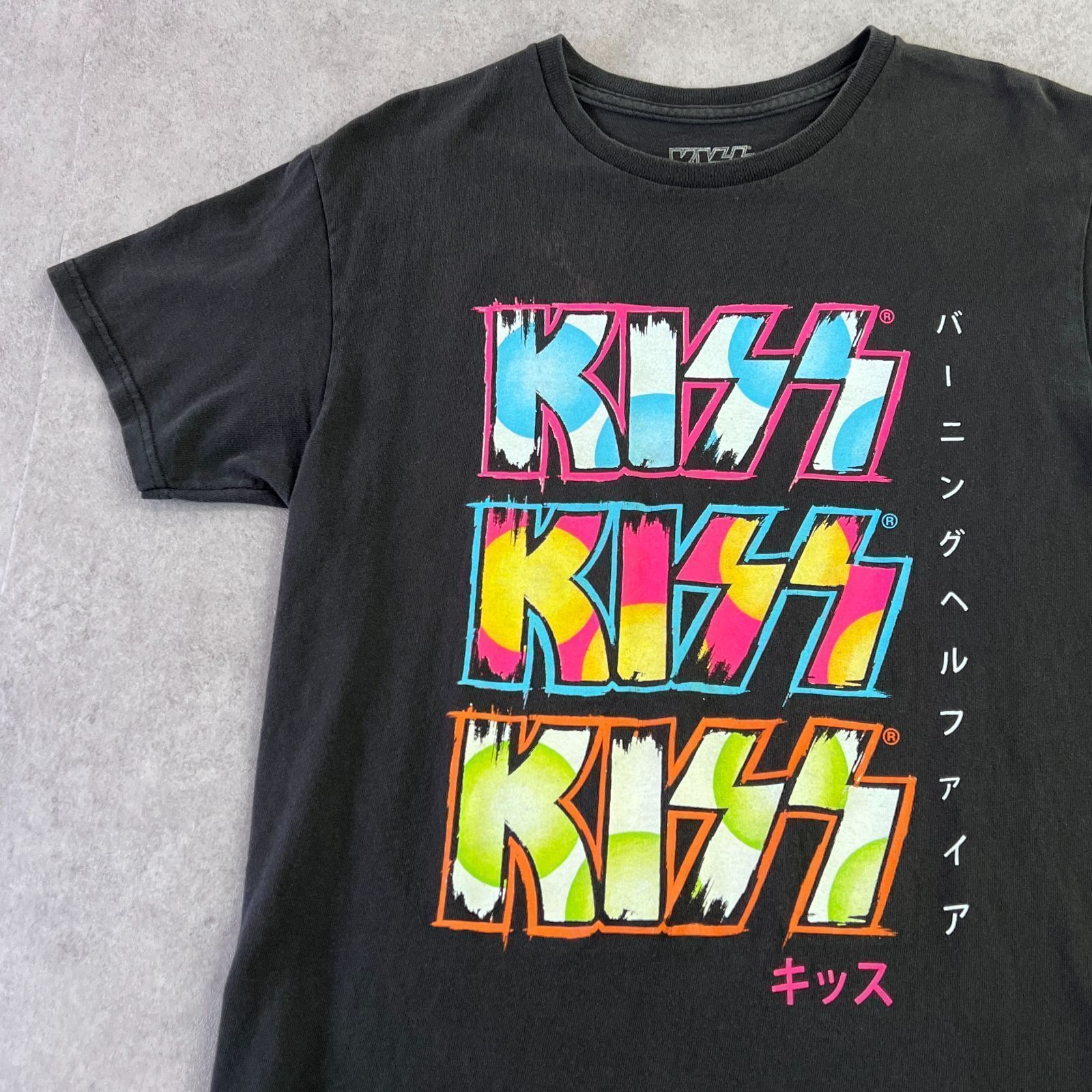 激レア KISS 1977年4月2日 日本武道館公演 復刻プリント トップス 半袖 