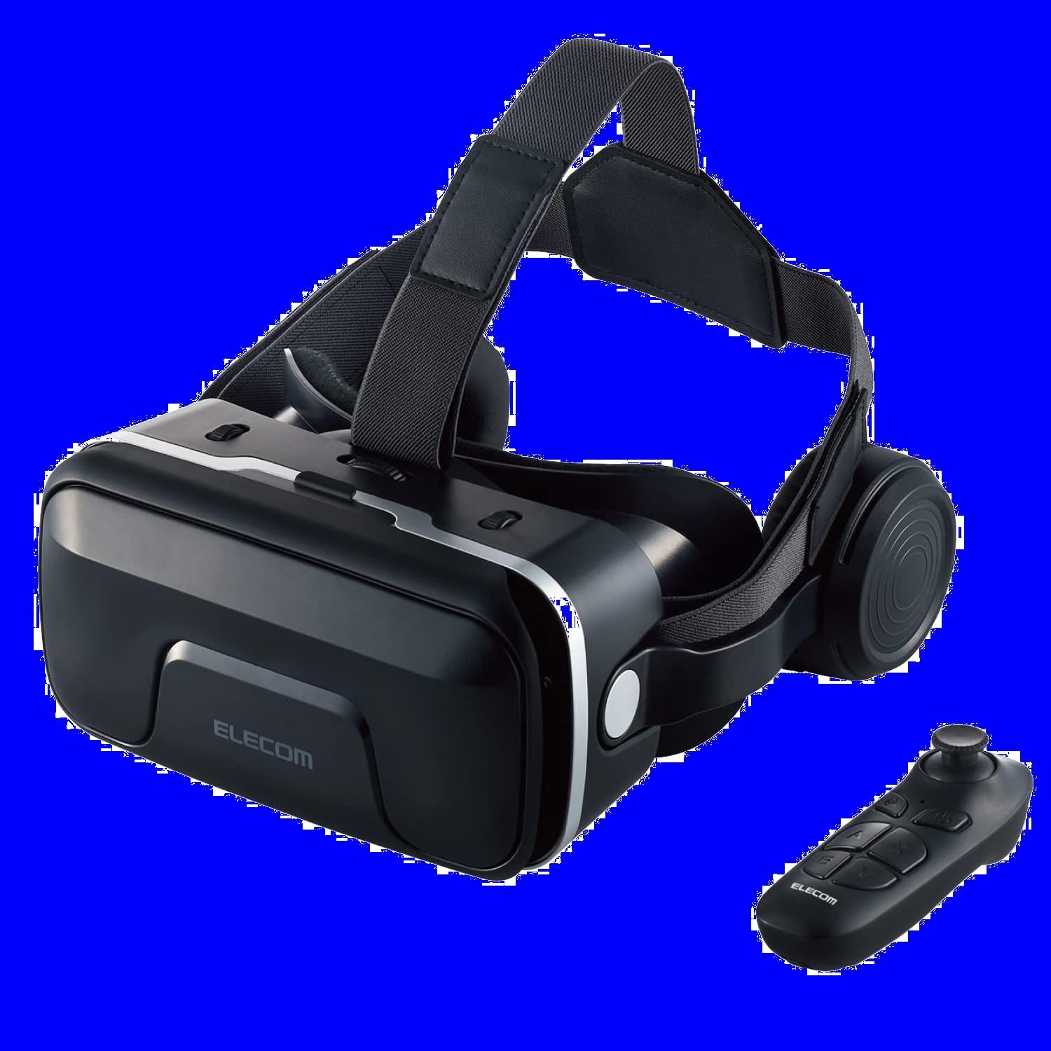 エレコム VRゴーグル ヘッドホン一体型タイプ 【 VRリモコンセット 】 鬱陶しく ブラック VRG-XEHR01BK