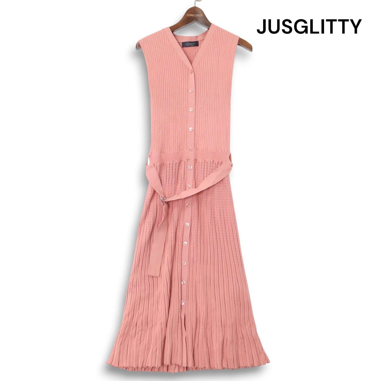 JUSGLITTY - ❤️美品☆リブニット❤️期間限定 JUSGLITTY ジャスグリッティー 通年 ラメ♪ ノースリーブ ロング