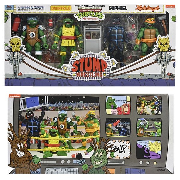 タートルズ 7” Scale Action Figure Stump Wrestling Turtles 4 Pack