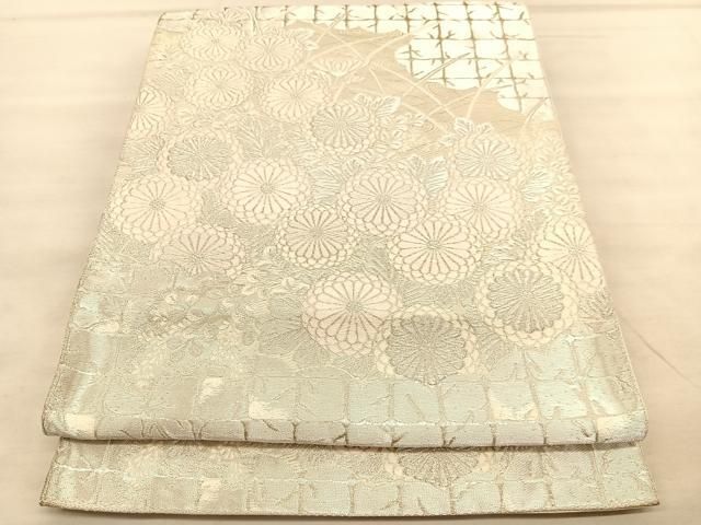 平和屋着物○西陣 服部織物謹製 六通柄袋帯 唐織 雲取り流水