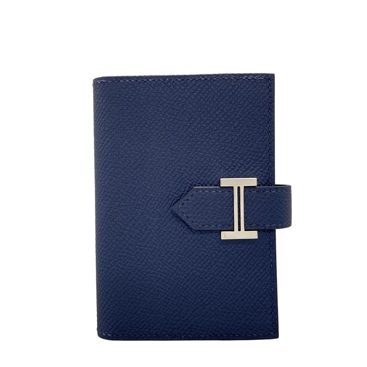 HERMES エルメス カードケース ベアン ブルーネイビー 新型金具|シルバー金具