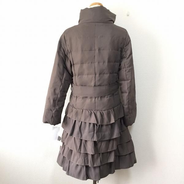 ✨️新品タグ付✨️GALLERY VISCONTI ダウン Aライン コート M wnc ギャラリービスコンティ GALLERY VISCONTI コート 2 茶 ダウン