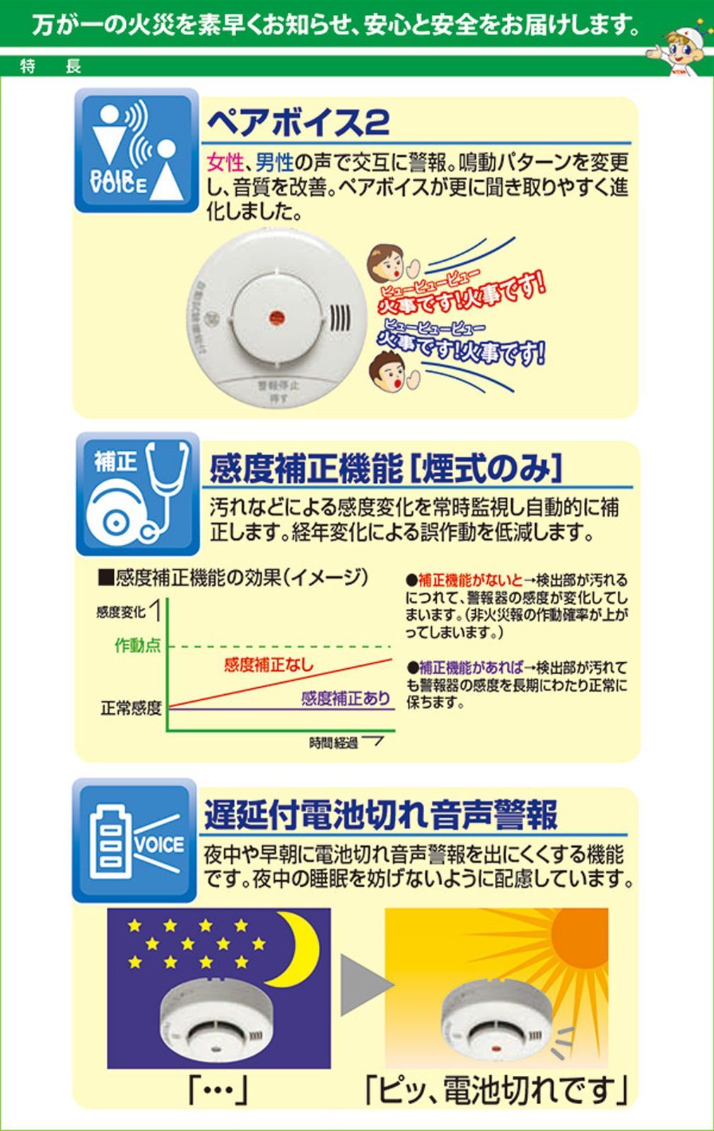 火災報知器 ニッタン 熱式 10個セット-