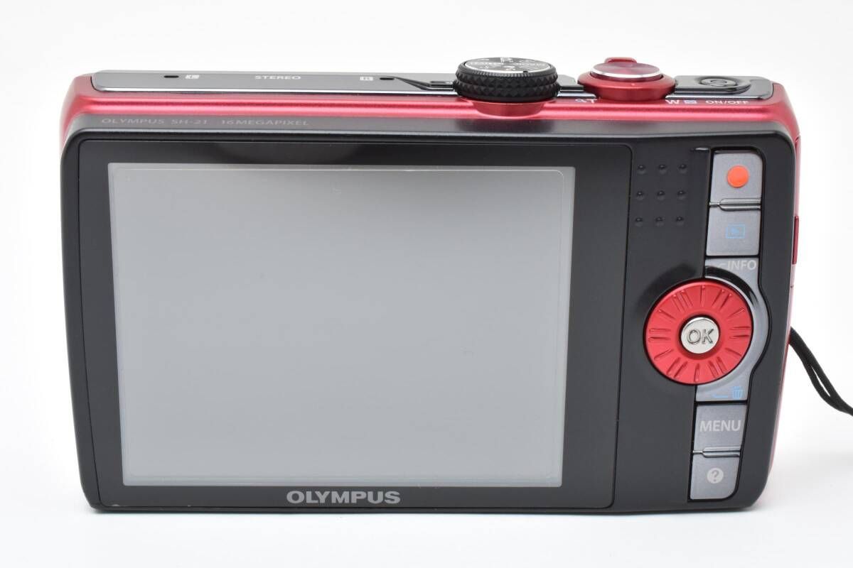 ☆オリンパス OLYMPUS SH-21 レッド コンパクトデジタルカメラ
