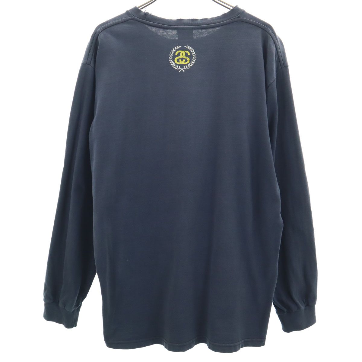 STUSSY ステューシー 90s オールド USA製 紺タグ スカル 長袖 Tシャツ
