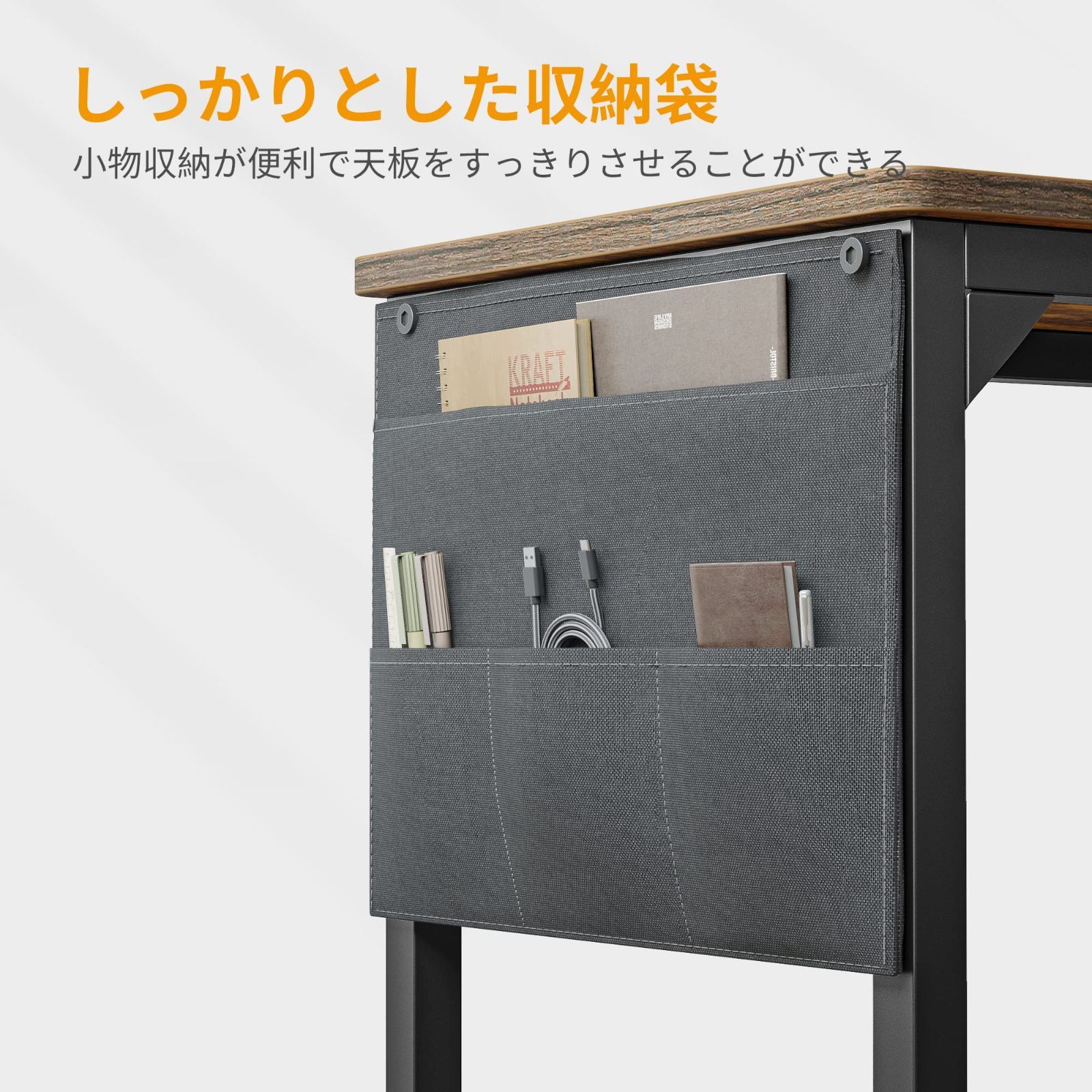 色: ブラウン】CubiCubi デスク 机 幅96cm*奥行き40cm パソ - メルカリ