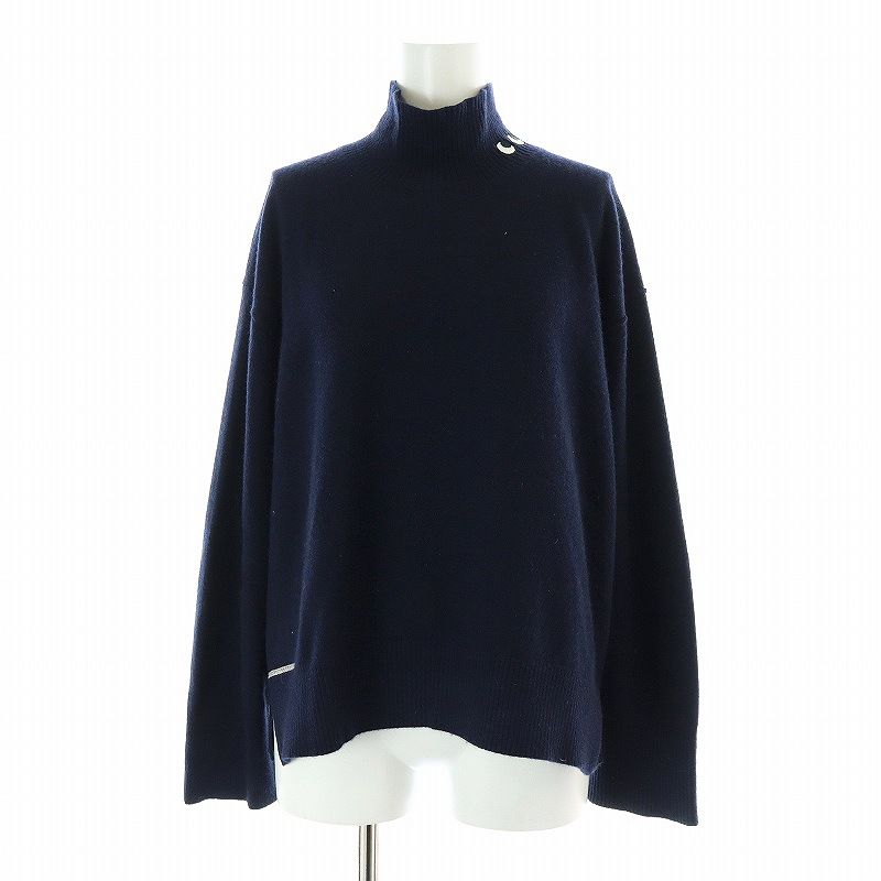 UNIQLO✖️アニヤハインドマーチ カシミヤハイネックセーター ネイビー