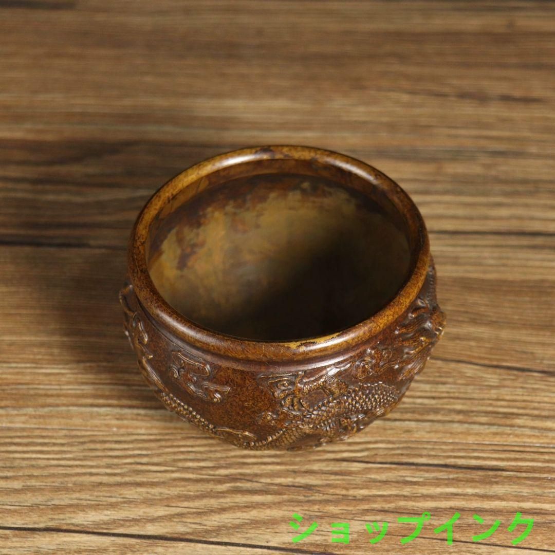 銅器 銅壺 双竜香炉 仏具 灰皿 収納缶 装飾品 工芸品 置物 銅器 銅壺 双竜香炉 仏具 灰皿 収納缶 装飾品 工芸品 置物