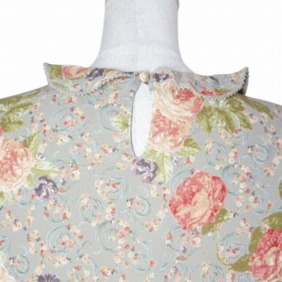 カネコイサオ KANEKO ISAO 花柄ワンピース ロング 5分袖