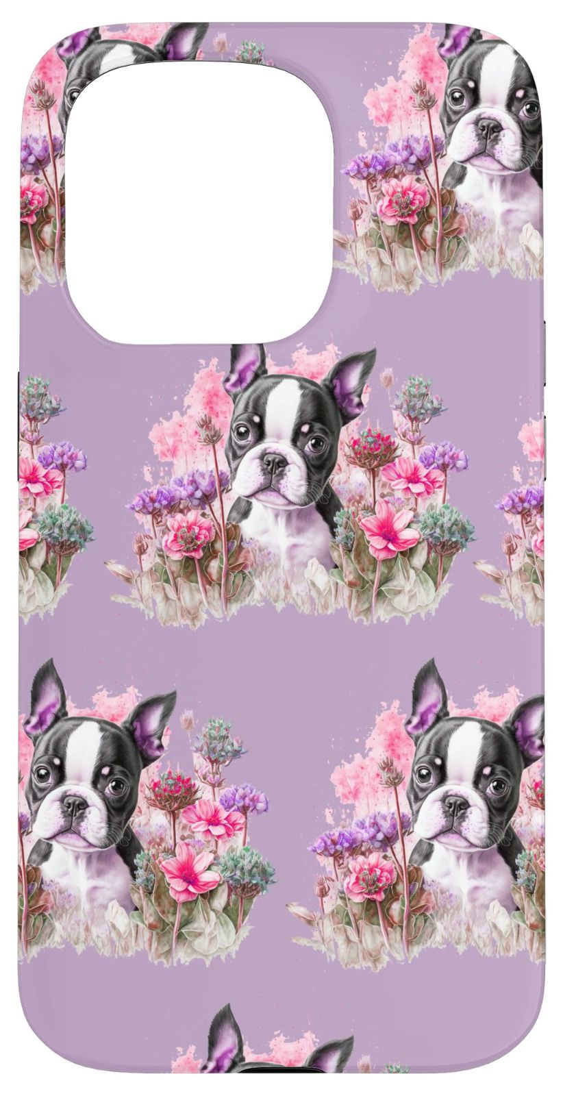 【数量限定】犬 ペットの動物 かわいい犬 テリア スマホケース ボストン Pro 15 iPhone