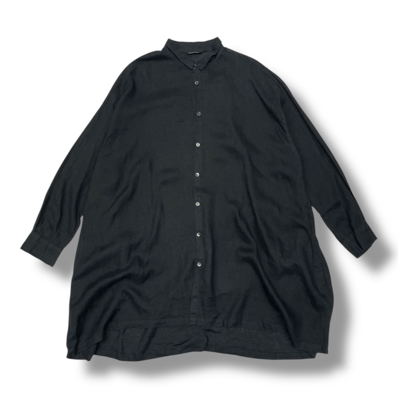 pas de calais パドカレ リネンシャツ チュニック ブラウス Aライン 