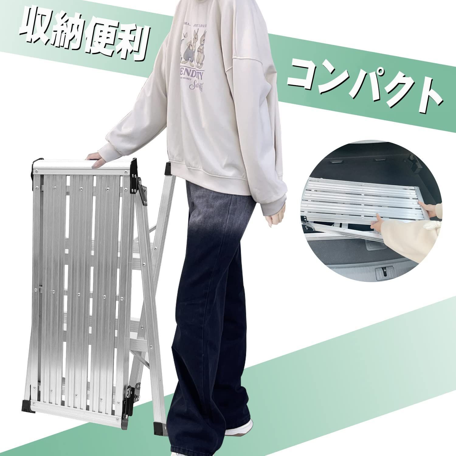 即日発送 滑り止め 3段 洗車 軽量 作業台 はしご アルミ洗車台 ハシゴ 折りたたみ 耐荷重150kg 梯子 高さ70cm ステップ台 屋内 アルミ アルミ 屋外 脚立台 アルミ製 踏み台 洗車台 幅広 脚立 足場台 シルバー SPIEEK