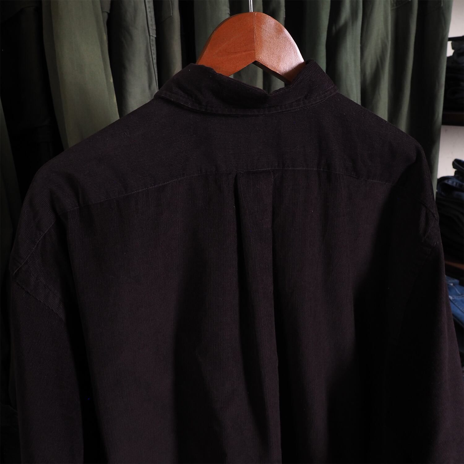 90s Ralph Lauren BLAIRE ロングシャツコーデュロイ　L 古着 90s Ralph Lauren 「BLAIRE」 ワンポイント ソリッド