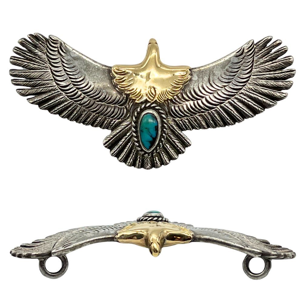 ファーストアローズ P-401 イーグル 頭金 ターコイズ1.5 ct ペンダントトップ 52384