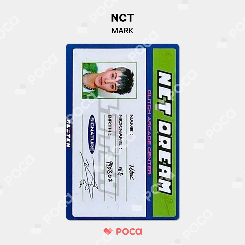 NCT マーク トレカ GLITCH ARCADE CENTER POP-UP STORE CARD