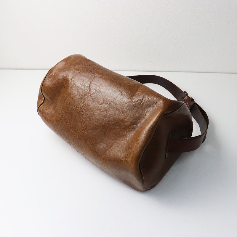 アンリークイール HENRY CUIR レザー ショルダーバッグ ｜ブラウン 斜