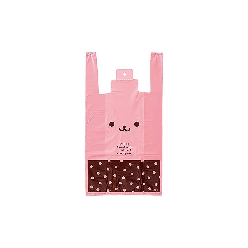ヘッズ うさこレジバッグ ピンク 2000枚 ポリエチレン 横マチ HEADS US-L-K