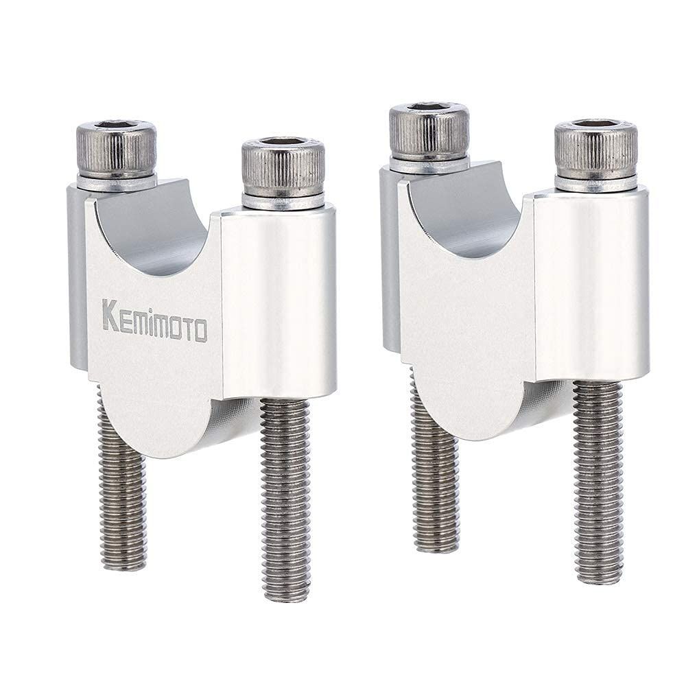 セール中】kemimoto ハンドルポスト バイク 30mmアップ ハンドルスペーサー 汎用 φ22mm/22.2mmバー 7/8インチ ハンドルバー  ライザー スタンダード CNC加工 シルバー タイガーショップ メルカリ