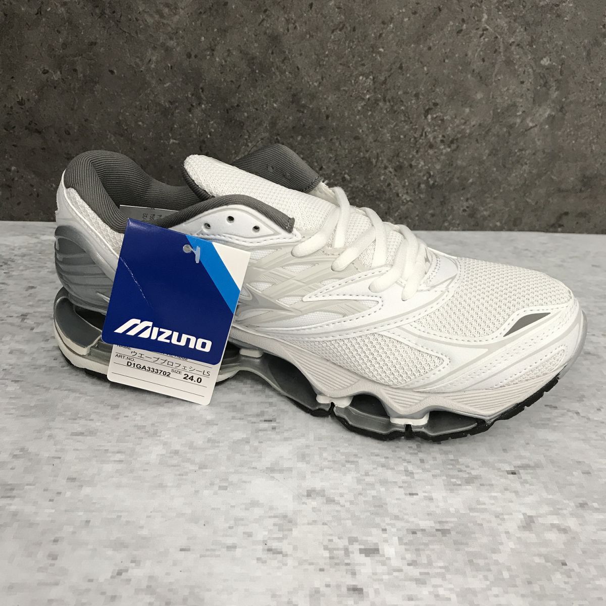Mizuno Wave Prophecy LS 24cm ホワイト×シルバー MIZUNO ミズノ Mizuno Wave Prophecy LS 24cm ホワイト×シルバー MIZUNO ミズノ