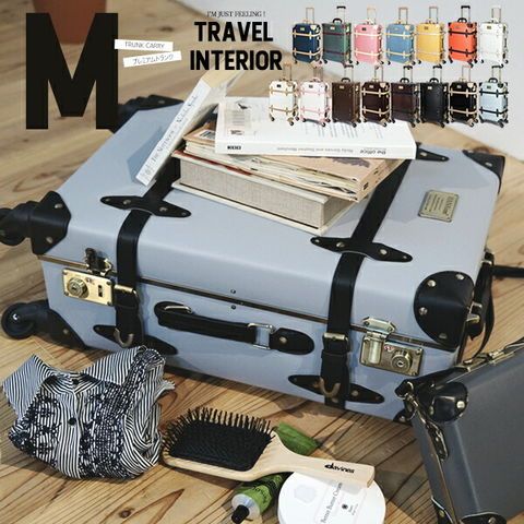 スーツケース Mサイズ キャリーケース キャリーバッグ TSAロック 軽量 中型 トランク 海外 旅行 かわいい 女子旅 HANAism NN 15|グレー トラベルソムリエ t-m3
