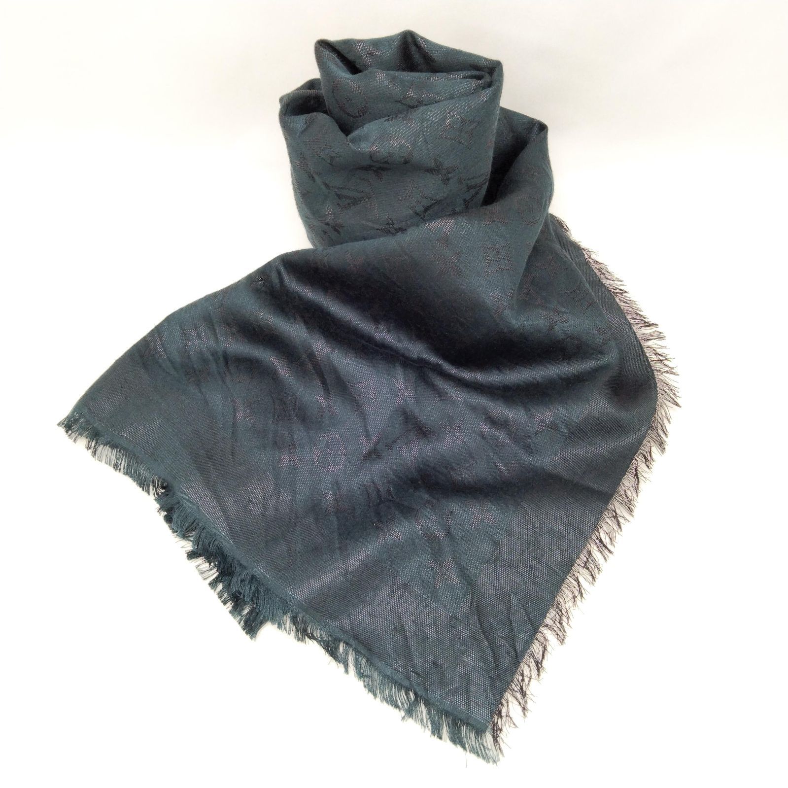 ルイヴィトン モノグラム　ショール　 大判ストール　マフラー　ストール　カーキ 国内即発】ルイヴィトン エレガントな ショール モノグラム (Louis