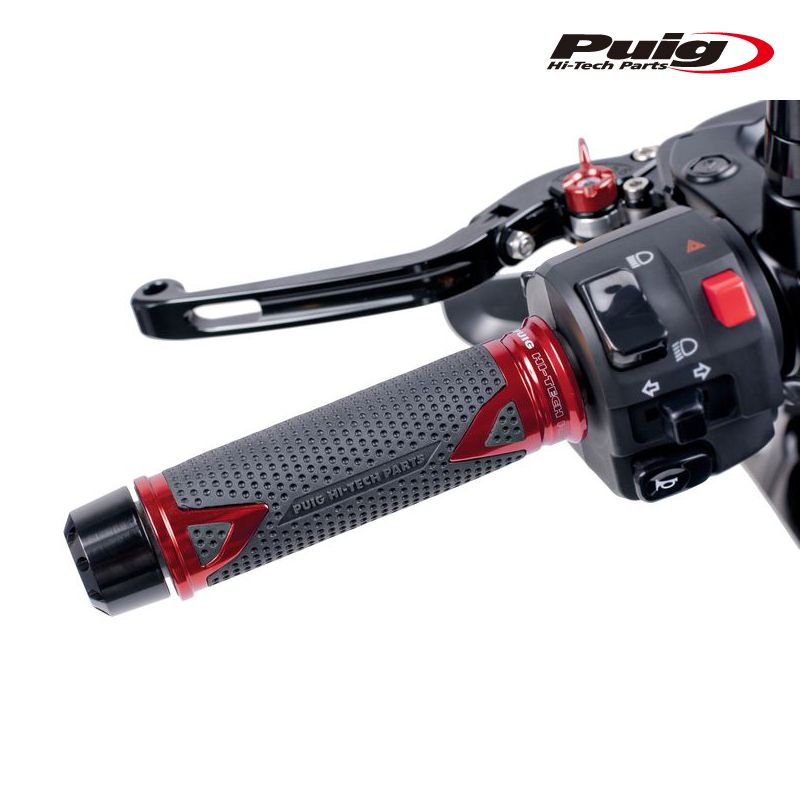 Puig 8191R RADIKAL GRIPS RED 123mm 汎用 ラディカル グリップ プーチ ハンドルバーエンド