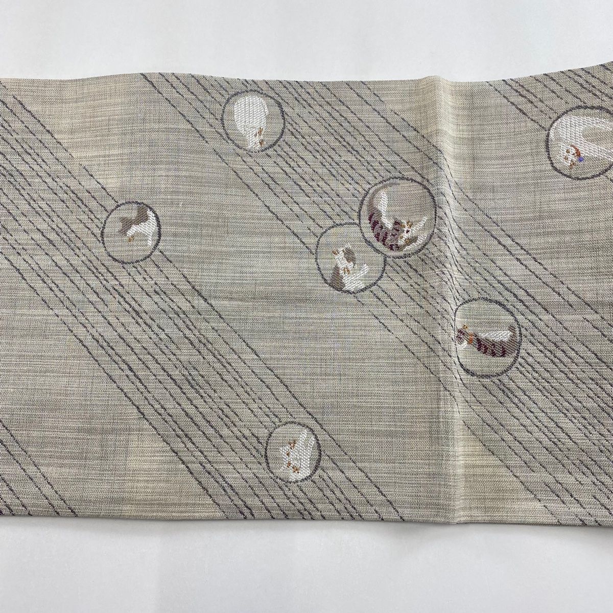 平和屋着物○六通柄袋帯 雪月花 草花文 金銀糸 引箔 正絹 逸品 DAAT7530ob