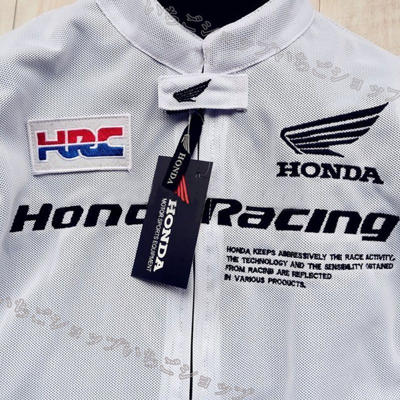 バイク ジャケット バイクジャケット 夏 ジャケット 通気 メッシュレッド-ホワイト FFCRYSTALESIA_COM