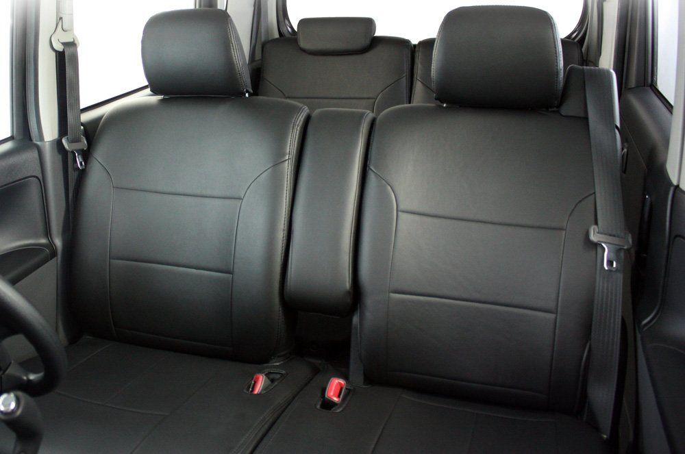 L375 385 タント タントカスタムシートカバー フェイクレザー ブラック