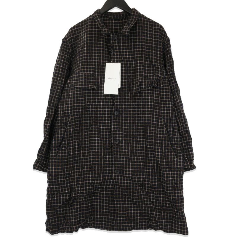 NAHYAT ナヤット ウールジャケット W-018 ラムウール チェック Dark Navy 3 71012294