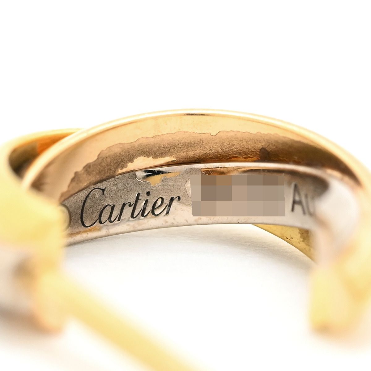 カルティエ Cartier ピアス トリニティ 片耳用 K18YG K18PG