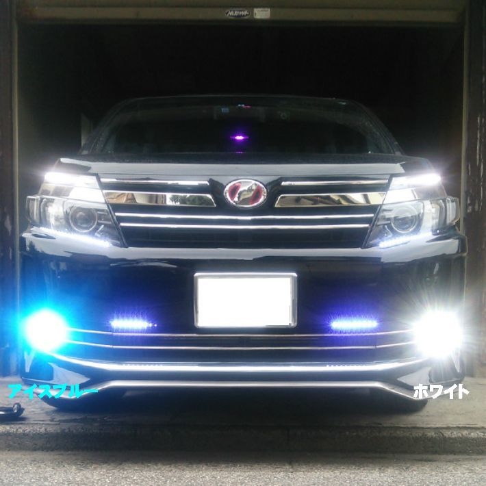 ю 【メール便】 トヨタ クレスタ GX,LX,SX,JZX9#系 H4.10～H8.9 H3C フォグランプ LED 2個セット 80W 16連 SMD 6000k ホワイト 12V/24V