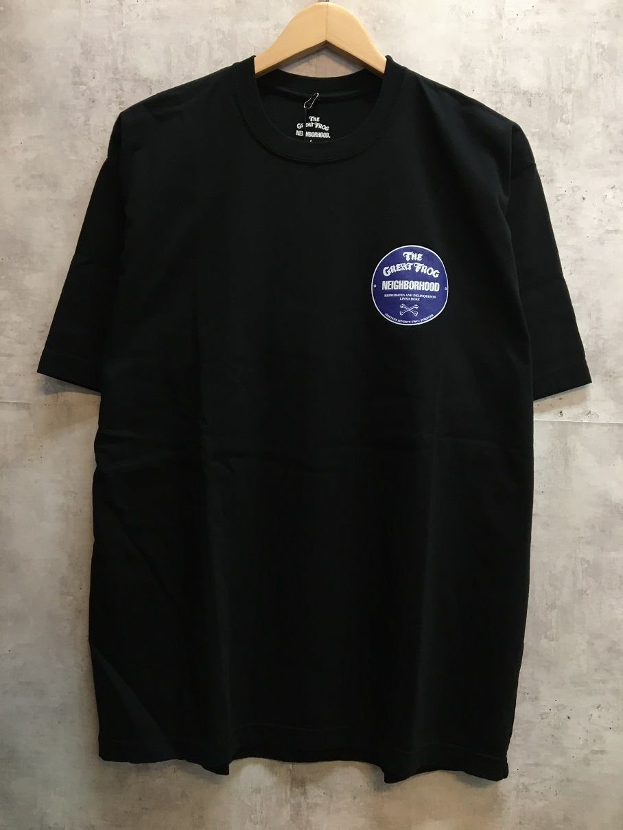 NEIGHBORHOOD NH × GREAT FROG.TEE SS BLACK ネイバーフッド グレート