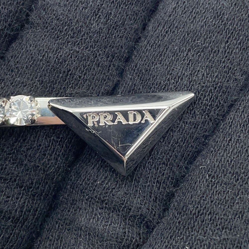 プラダ ヘアピン ロゴ 装飾付 ブラス ヘアクリップ 1IF098 PRADA ヘア