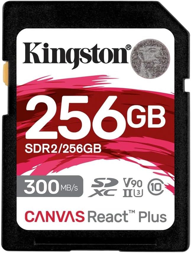 キングストン SDXCカード 256GB 最大300MB/s UHS-II V90 4K 8K Canvas React Plus SDR2/256GB カードのみ 製品寿命期間保証