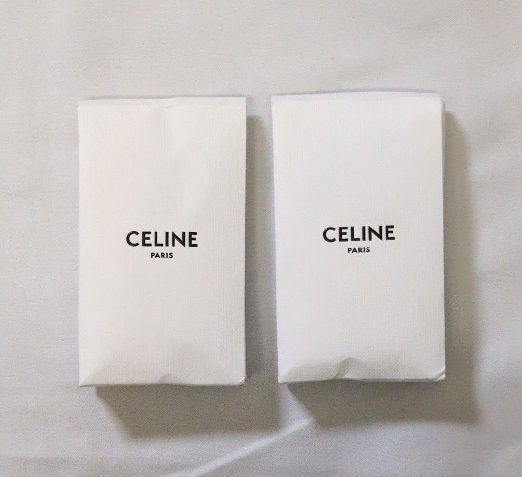 【218667】CELINE セリーヌ  靴紐　2個セット　元箱付き ホワイト