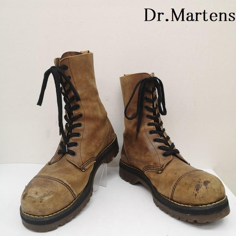 23.5cm程度【イングランド製 ドクターマーチン】 10ホール/スチールトゥ 中古】英国製dr.martens(ドクターマーチン)メンズ10ホール