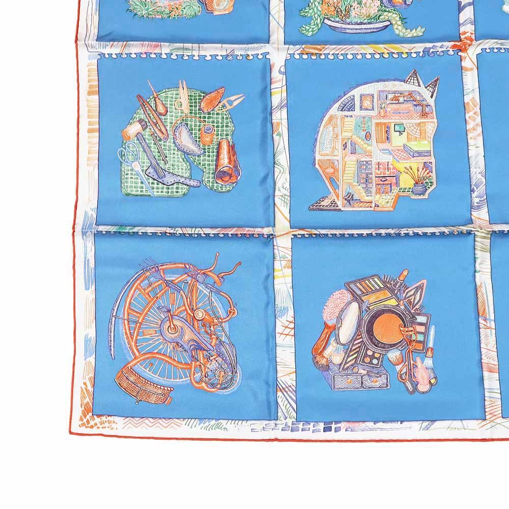 エルメスカレ90 シュヴァロスコープ HERMES エルメス カレ 90 シュヴァロスコープ シルク スカーフ 6
